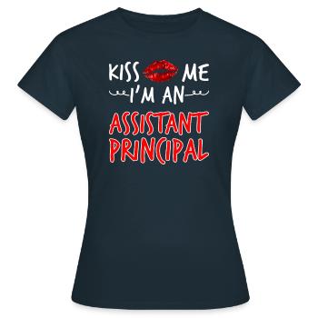 Embrasse-moi, je suis un mandataire - T-shirt Femme - marine - Devant - AI Model Female 172 dark (172cm)