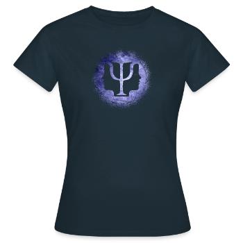 Psychologie Psychologisches Ego Psyched - Frauen T-Shirt - Navy - Vorne - AI Model Female 172 dark (172cm)