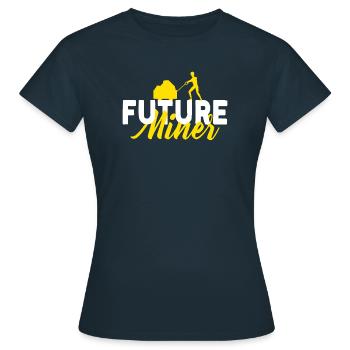 Future Miner - Frauen T-Shirt - Navy - Vorne - AI Model Female 172 dark (172cm)