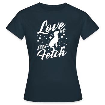 Coup de foudre - Romantique - T-shirt Femme - marine - Devant - AI Model Female 172 dark (172cm)