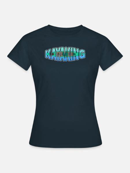 Kajakfahren - Frauen T-Shirt - Navy