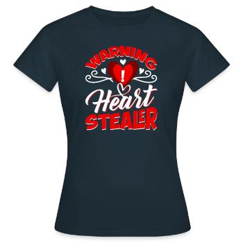 Warning Heartbreaker - Women's T-Shirt - navy - Front - AI Model Female 172 dark (172cm)