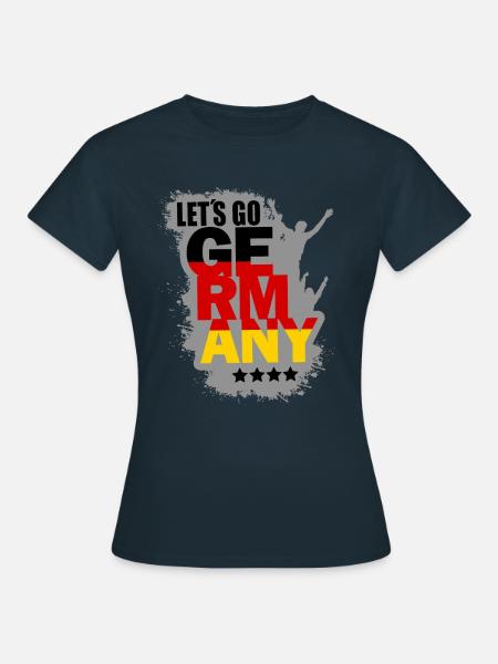 Germany Deutschland - Frauen T-Shirt - Navy