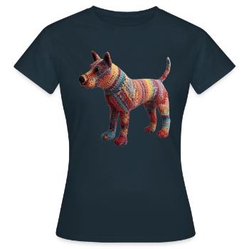 Bekannt wie ein bunter Hund ist eine Redewendung - Frauen T-Shirt - Navy - Vorne - AI Model Female 172 dark (172cm)