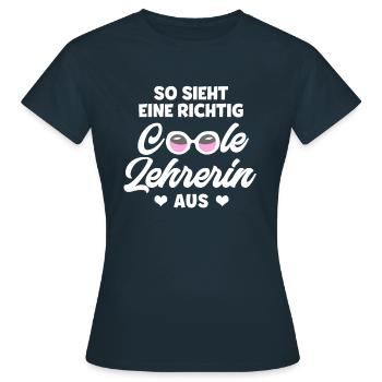 Lehrerin - Frauen T-Shirt - Navy - Vorne - AI Model Female 172 dark (172cm)