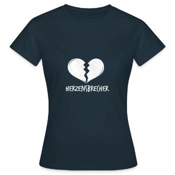 Herzensbrecher - Frauen T-Shirt - Navy - Vorne - AI Model Female 172 dark (172cm)