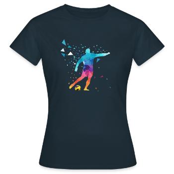 Joueur de foot - T-shirt Femme - marine - Devant - AI Model Female 172 dark (172cm)
