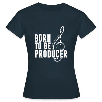 Als Produzent geboren - Frauen T-Shirt - Navy - Vorne - AI Model Female 172 dark (172cm)