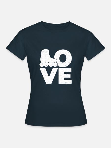 Rollschuh Liebe - Frauen T-Shirt - Navy