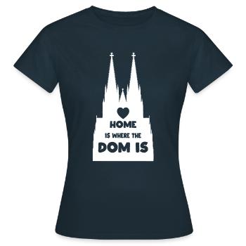 Cathédrale de Cologne - T-shirt Femme - marine - Devant - AI Model Female 172 dark (172cm)