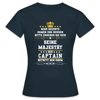 Capitaine - T-shirt Femme - marine - Devant - AI Model Female 172 dark (172cm)