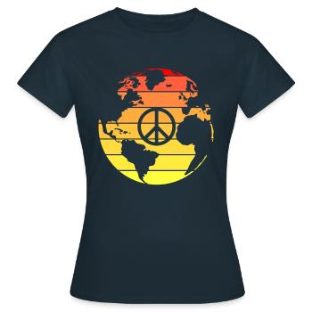 Planète Terre - T-shirt Femme - marine - Devant - AI Model Female 172 dark (172cm)