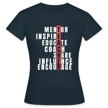 Teacher - T-shirt Femme - marine - Devant - AI Model Female 172 dark (172cm)