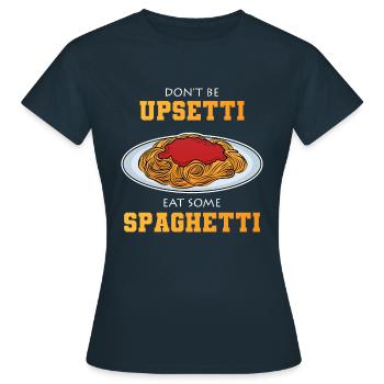 Spaghetti Drôle - T-shirt Femme - marine - Devant - AI Model Female 172 dark (172cm)