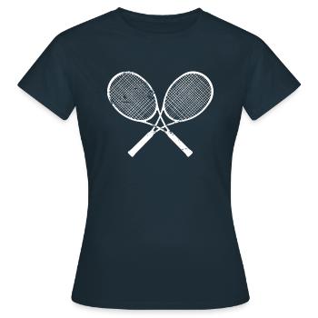 Raquette de tennis - T-shirt Femme - marine - Devant - AI Model Female 172 dark (172cm)