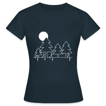 Forêt - T-shirt Femme - marine - Devant - AI Model Female 172 dark (172cm)