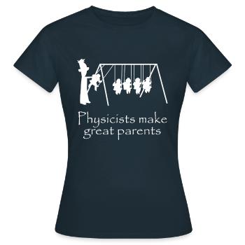 Physicist Parents - Women's T-Shirt - navy - Front - AI Model Female 172 dark (172cm)