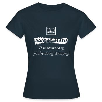 Math Rules - Women's T-Shirt - navy - Front - AI Model Female 172 dark (172cm)