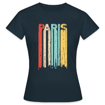 Paris - Women's T-Shirt - navy - Front - AI Model Female 172 dark (172cm)