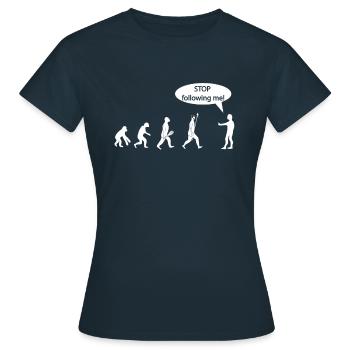 Evolution - Women's T-Shirt - navy - Front - AI Model Female 172 dark (172cm)