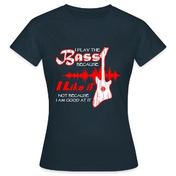 Bassists - Women's T-Shirt - navy - Front - AI Model Female 172 dark (172cm)