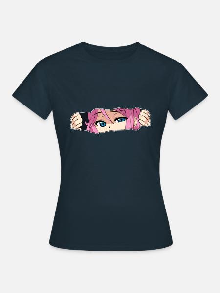 Anime Mädchen - Frauen T-Shirt - Navy
