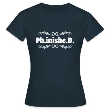 Doctoral Thesis PhD Doctorate Doctorate - Women's T-Shirt - navy - Front - AI Model Female 172 dark (172cm)