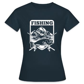 Pêche poissons pêche sportive - T-shirt Femme - marine - Devant - AI Model Female 172 dark (172cm)