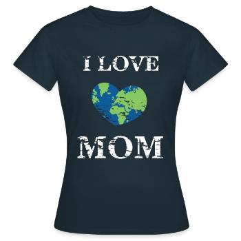 Mutter Erde - Frauen T-Shirt - Navy - Vorne - AI Model Female 172 dark (172cm)