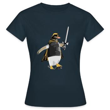Manchot chevalier armure - T-shirt Femme - marine - Devant - AI Model Female 172 dark (172cm)