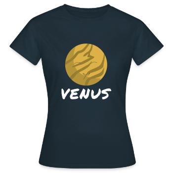 Venus - Frauen T-Shirt - Navy - Vorne - AI Model Female 172 dark (172cm)