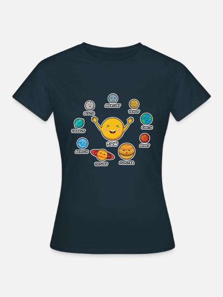 Sonnensystem - Frauen T-Shirt - Navy