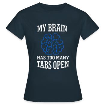 Internet Tabs - Women's T-Shirt - navy - Front - AI Model Female 172 dark (172cm)