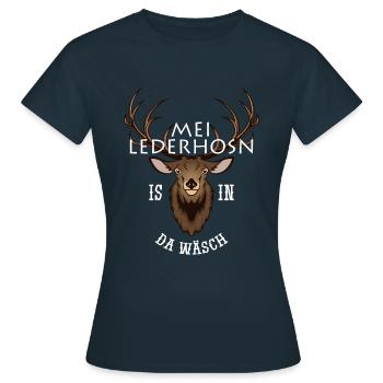 Mei Lederhosn Lederhose Bayern - T-shirt Femme - marine - Devant - AI Model Female 172 dark (172cm)