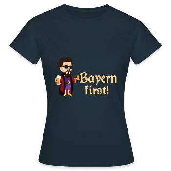 Bavière First King Ludwig - T-shirt Femme - marine - Devant - AI Model Female 172 dark (172cm)