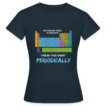 Tableau périodique - T-shirt Femme - marine - Devant - AI Model Female 172 dark (172cm)