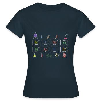 Physique Chimie Science Professeur - T-shirt Femme - marine - Devant - AI Model Female 172 dark (172cm)