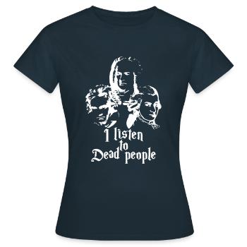 Musique classique Beethoven Bach Mozart - T-shirt Femme - marine - Devant - AI Model Female 172 dark (172cm)