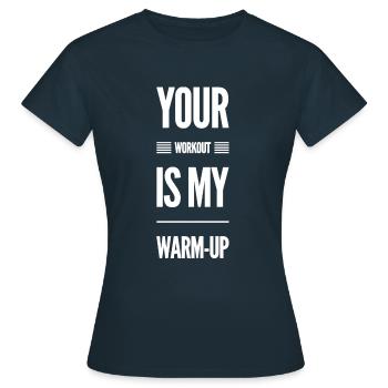 Fitness énonciation drôle - T-shirt Femme - marine - Devant - AI Model Female 172 dark (172cm)