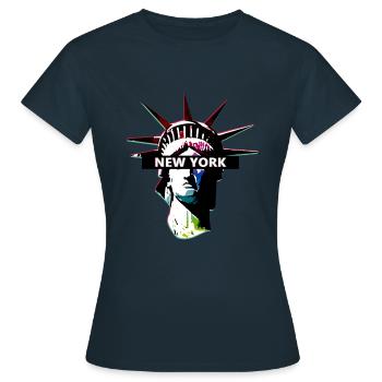 Statue de la Liberté New York - T-shirt Femme - marine - Devant - AI Model Female 172 dark (172cm)