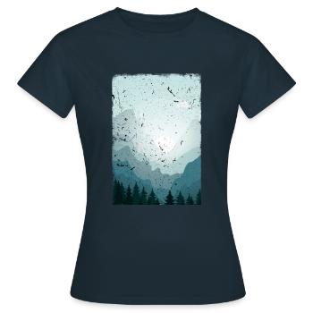 Paysage - T-shirt Femme - marine - Devant - AI Model Female 172 dark (172cm)
