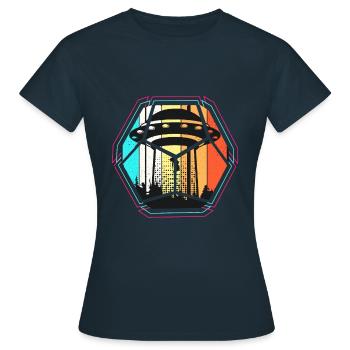 UFO - Women's T-Shirt - navy - Front - AI Model Female 172 dark (172cm)
