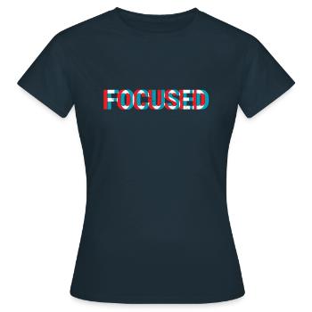 Fokus 3D - Frauen T-Shirt - Navy - Vorne - AI Model Female 172 dark (172cm)