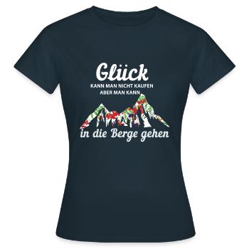 Glück Kann Man Nicht Kaufen - Frauen T-Shirt - Navy - Vorne - AI Model Female 172 dark (172cm)