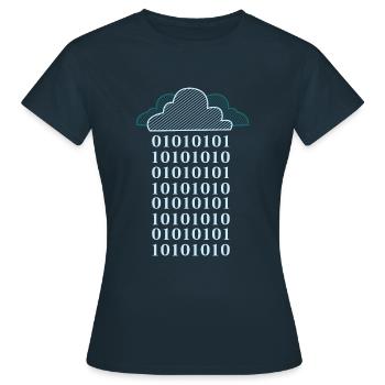 Cloud - Women's T-Shirt - navy - Front - AI Model Female 172 dark (172cm)
