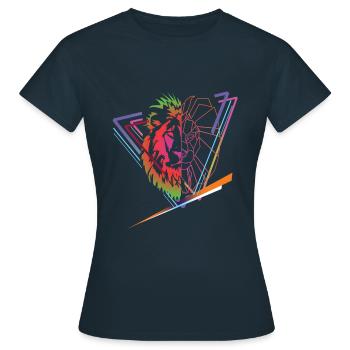 tête de lion - T-shirt Femme - marine - Devant - AI Model Female 172 dark (172cm)