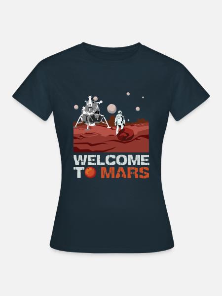 Mars Willkommen - Frauen T-Shirt - Navy