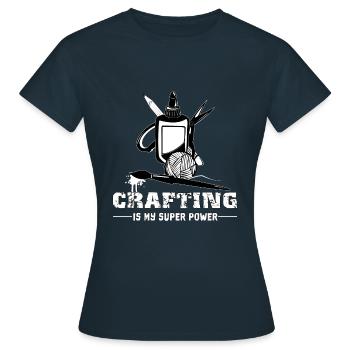 bricoler - T-shirt Femme - marine - Devant - AI Model Female 172 dark (172cm)