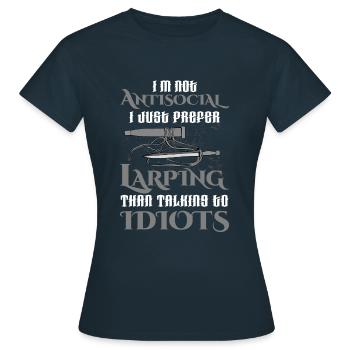 Live Action Role Playing - Women's T-Shirt - navy - Front - AI Model Female 172 dark (172cm)