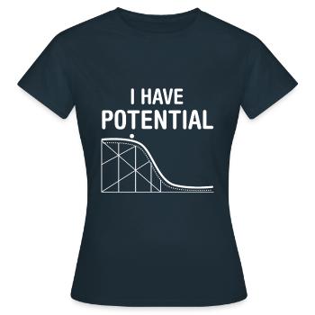 Potential physicist - Women's T-Shirt - navy - Front - AI Model Female 172 dark (172cm)